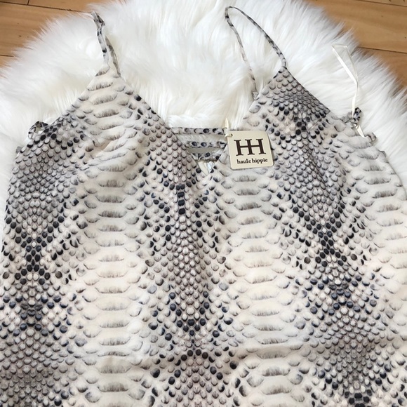 [Haute Hippie] Snake Patterned Mini Slip Dress - Picture 3 of 5